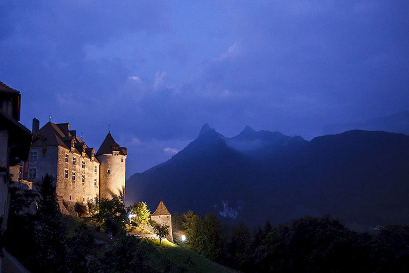 Swiss Castle in the night